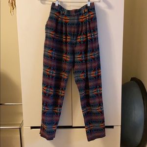 High waisted Pendleton wool pants